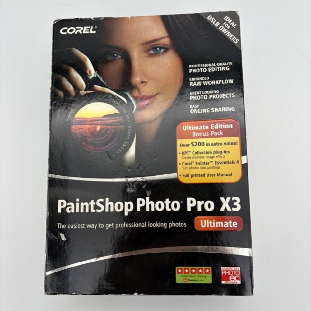Corel PaintShop Photo Pro X3 Ultimate Windows Photo Editing Software Open Box